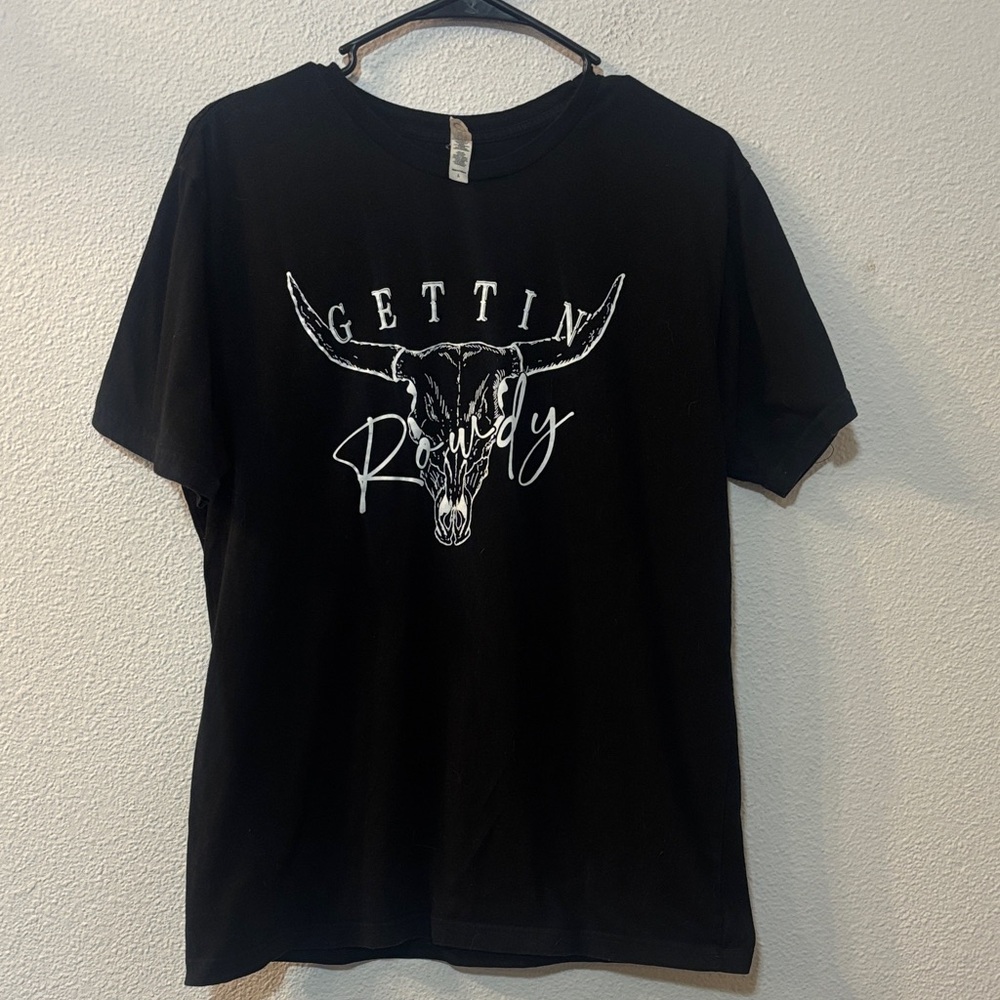 Circle Clothing Gettin Rowdy Black Graphic Tee
